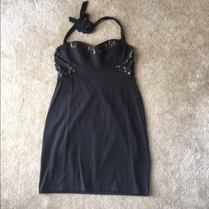 Black dress with panels